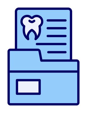 Vektör olarak diş kaydı simgesi. logotype - doodle 