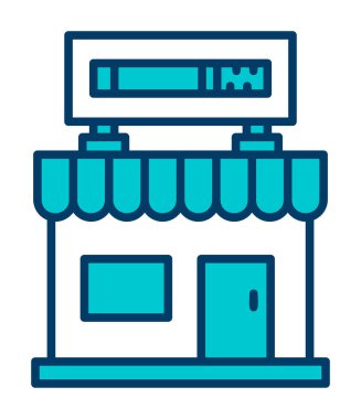 Dolu - taslak biçiminde basit bir düz depolama simgesi