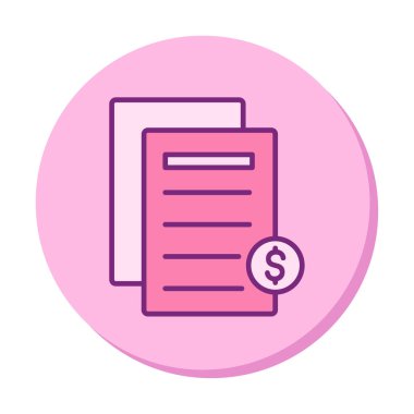 Bill düz simgesi, vektör illüstrasyonu