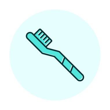 Basit diş fırçası vektör illüstrasyonu