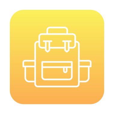 Sırt çantası ikon vektörü. Okul sırt çantası tabelası. izole edilmiş sınır sembolü çizimi