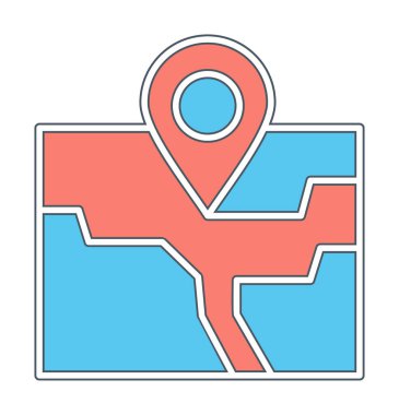 pin konumu konum ikon vektör illüstrasyon tasarımı