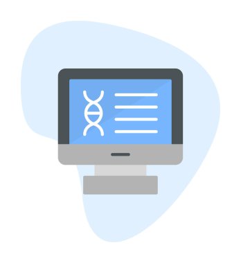 Bilgisayar vektöründe kromozom web simgesi 