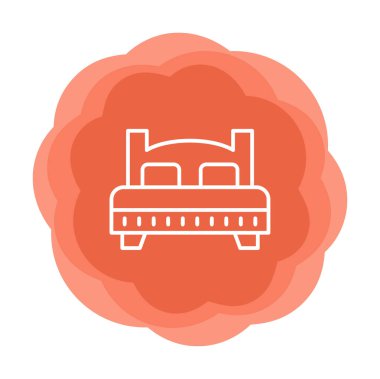 Yatak simgesinin vektör illüstrasyonu