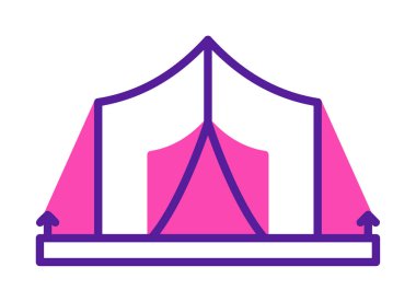 çadır simgesi, vektör çizimi  