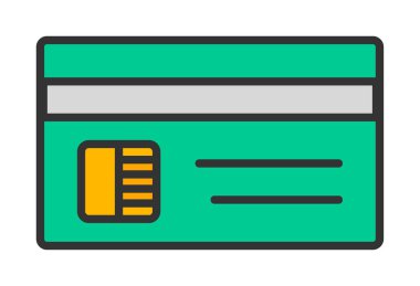 Basit düz kredi kartı resimleme  