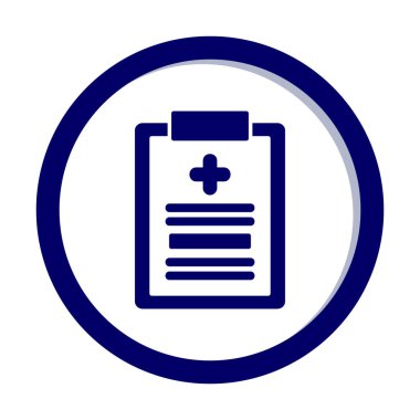 Tıbbi Kayıtlar ikonu. Basit resimleme                                 