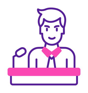 Konferans simgesi, vektör çizimi 