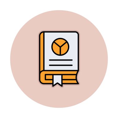 Yer imli kitap. Web simgesi basit illüstrasyon