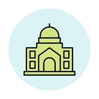 Cami bina simgesini, vektör çizim  
