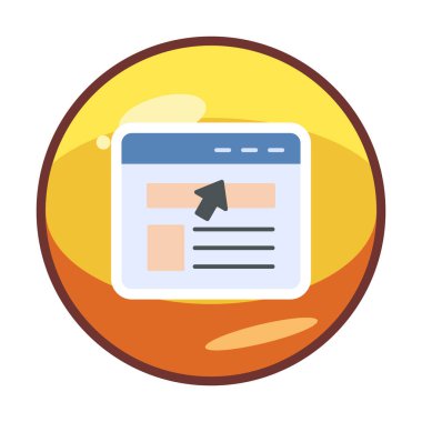 Web sayfası simgesi, vektör illüstrasyonu