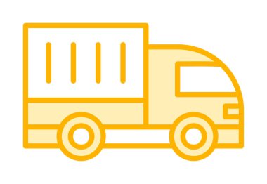 kamyon simgesi, vektör illüstrasyonu