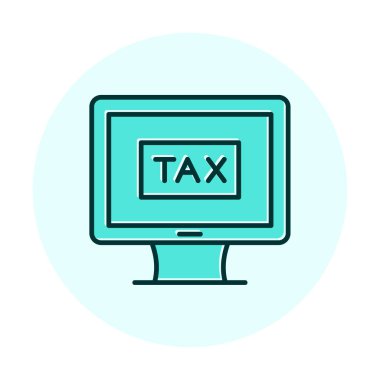 vergi ödeme ikonu vektör illüstrasyonu