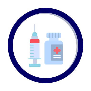 Aşılama web simgesi, vektör illüstrasyonu