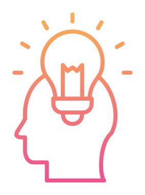 Beyin yaratıcı fikir kavramı vektör illüstrasyonu