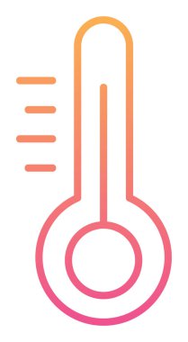 Modern termometre simgesinin vektör çizimi 