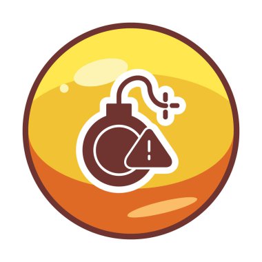 Uyarı işareti simgesinin vektör illüstrasyonu 