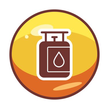 gaz tankı ikonu vektör illüstrasyonu