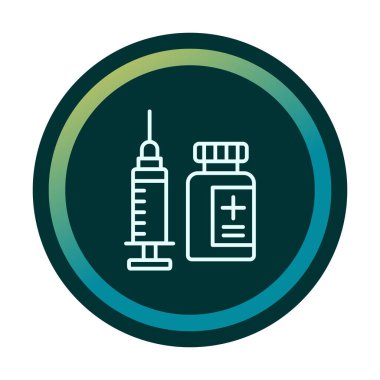 Aşılama web simgesi, vektör illüstrasyonu