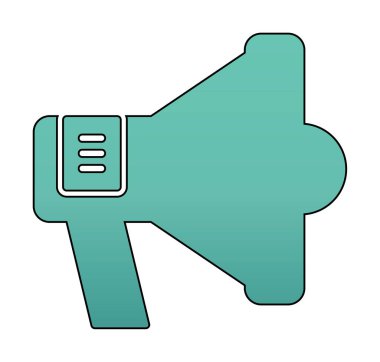 hoparlör, megafon simgesi. vektör çizim.  