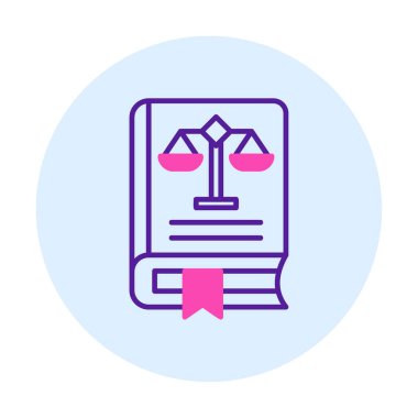 Hukuk kitabı. Web simgesi basit illüstrasyon 