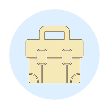 bavul ikonu vektör illüstrasyonu 