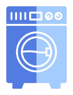 çamaşır makinesi simgesi. Basit resimleme