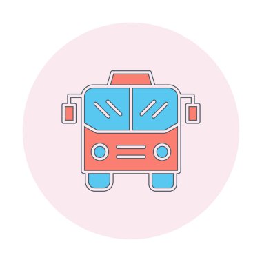 bus simgesi, vektör illüstrasyonu