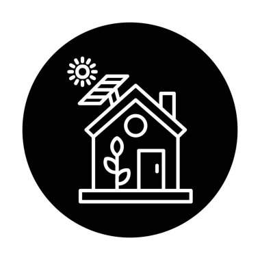 Eco house simge vektör çizim