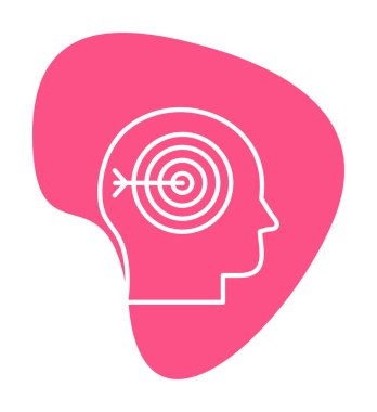 baş hedef simgesi, vektör illüstrasyonu 