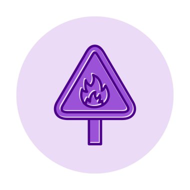 Yanıcı işareti simgesi, vektör çizim