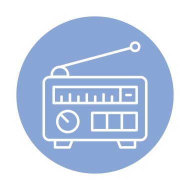radyo simgesi web basit illüstrasyon