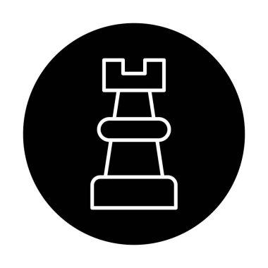 Satranç kalesi için vektör simgesi