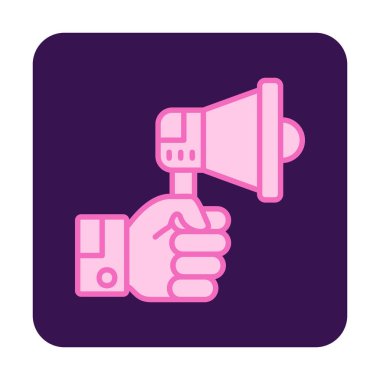 hoparlör, megafon simgesi. vektör çizim.  