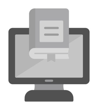 çevrimiçi kütüphane rengi vektör illüstrasyonu                        