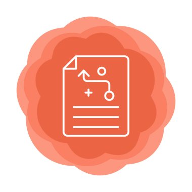 Basit Strateji simgesi, vektör illüstrasyonu