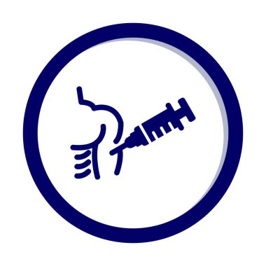 Aşılama web simgesi, vektör illüstrasyonu