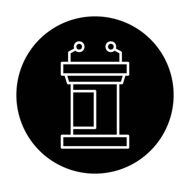 Podyum simgesinin vektör illüstrasyonu 