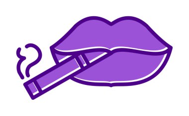  Sigara ikonu vektör illüstrasyon tasarımı