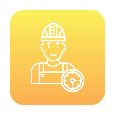 Çalışma Zamanı web simgesi vektör illüstrasyonu