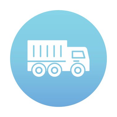 kamyon simgesi, vektör illüstrasyonu