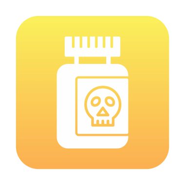 Zehir. Web simgesi basit illüstrasyon 