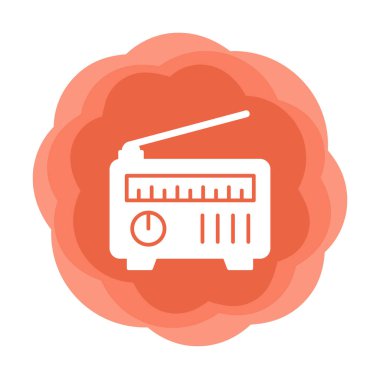 radyo simgesi web basit illüstrasyon