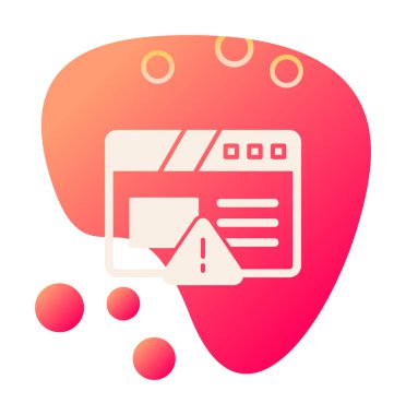 Basit web sayfası simgesi, vektör illüstrasyonu