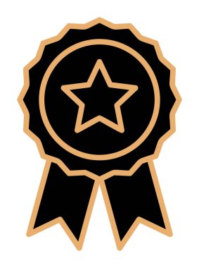 düz rozet vektör düz çizgi simgesi