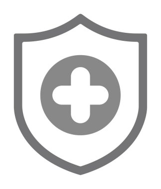 Basit Tıbbi Sigorta simgesi, vektör illüstrasyonu