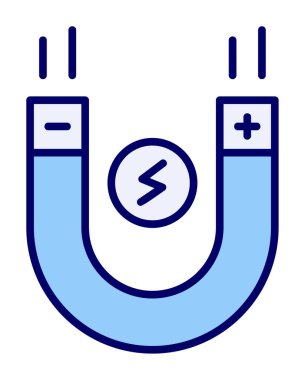 Mıknatıs düz simgesinin vektör çizimi 