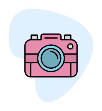 fotoğraf makinesi simgesi, vektör illüstrasyonu 