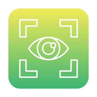 Vizyon düz simgesi, vektör çizim