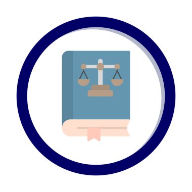 Hukuk kitabı. Web simgesi basit illüstrasyon 